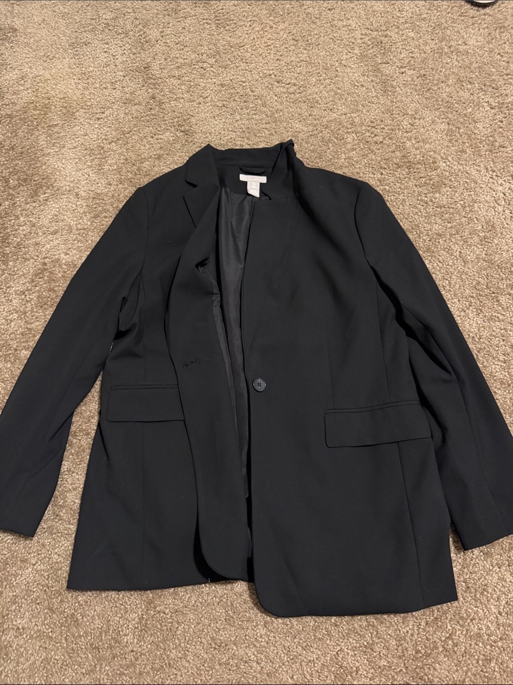 H&M Black Women's Single-Button Blazer